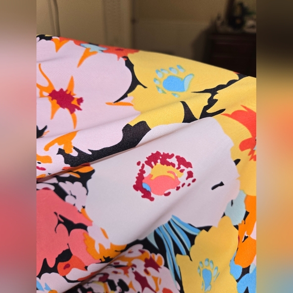 Greathe Women's sz L Tie Neck Ruffle Hem Floral Dress - Picture 11 of 15